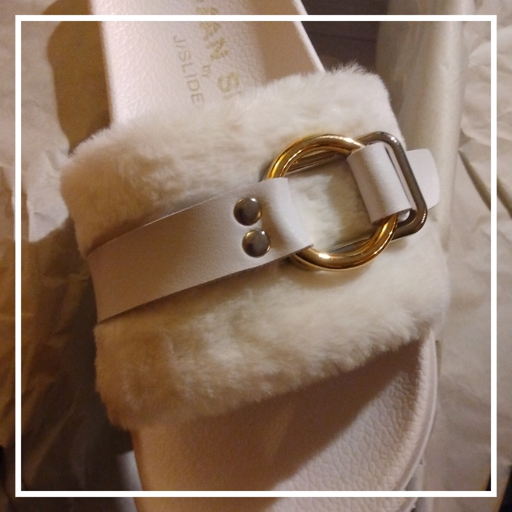 J/Slides White Buckle Up Slide
